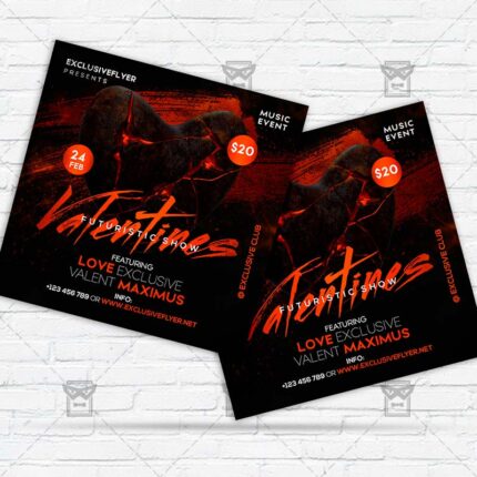 Valentines Futuristic Show - Flyer PSD Template | ExclusiveFlyer