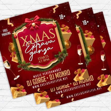 Xmas Extravaganza - Flyer PSD Template | ExclusiveFlyer