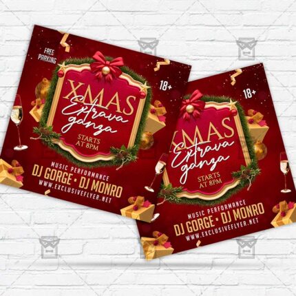 Xmas Extravaganza - Flyer PSD Template | ExclusiveFlyer