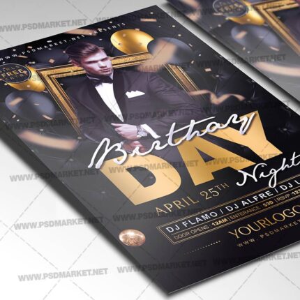 Download Birthday Night PSD Template 2