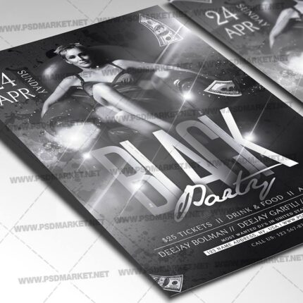 Download Black Party PSD Template 2