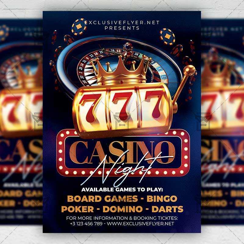 casino_night_party_flyer-premium-flyer-template-1.jpg Casino Night Party - Flyer PSD Template | ExclusiveFlyer