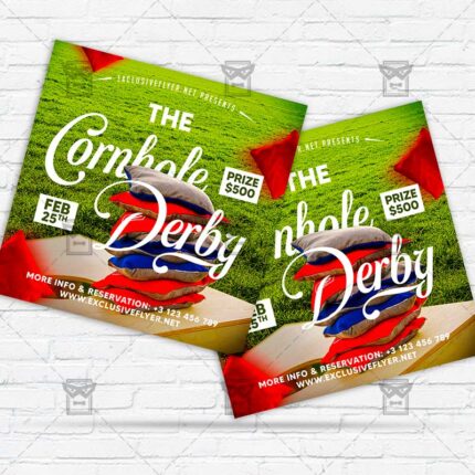 Cornhole Derby - Flyer PSD Template | ExclusiveFlyer