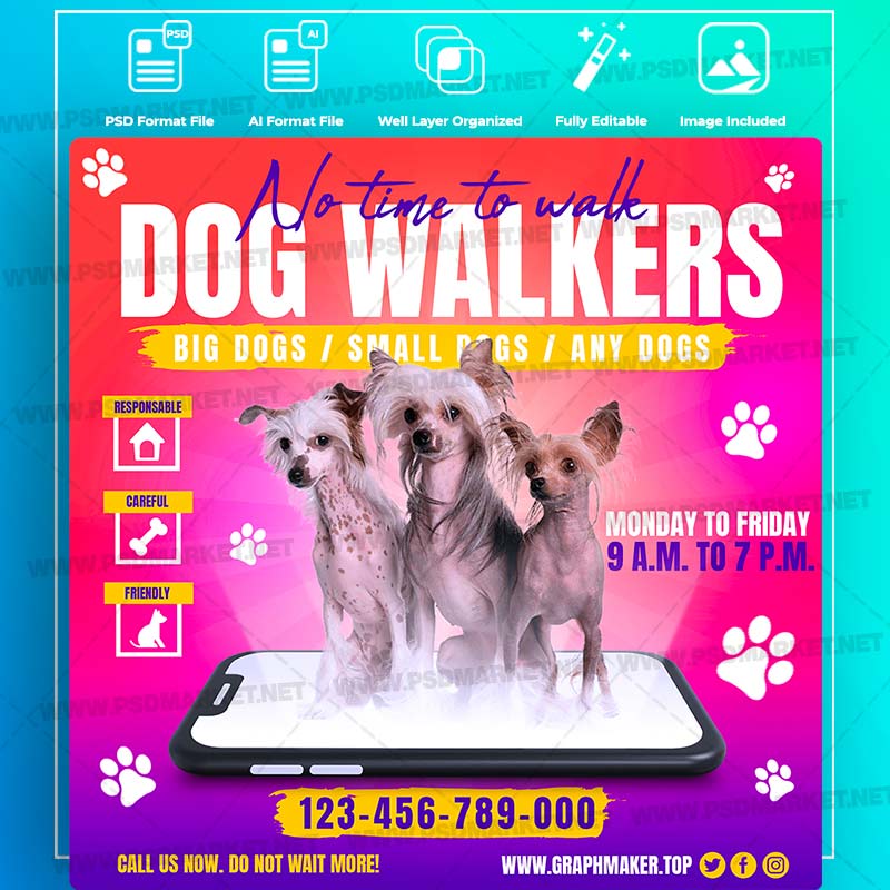 dog-walkers-templates-in-psd-vector.jpg Download Dog Walkers Templates in PSD & Vector