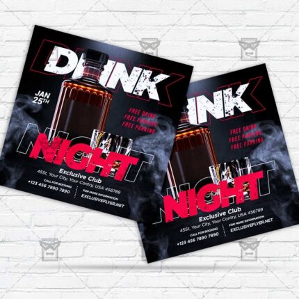 Drink Night - Flyer PSD Template | ExclusiveFlyer
