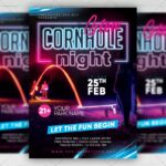 Glow Cornhole Night - Flyer PSD Template | ExclusiveFlyer