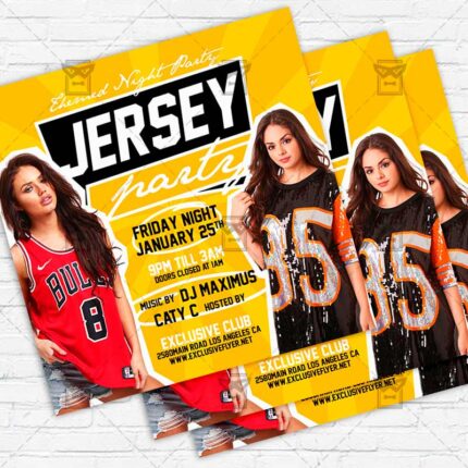 Jersey Party - Flyer PSD Template | ExclusiveFlyer