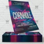 Neon Cornhole Game - Flyer PSD Template | ExclusiveFlyer