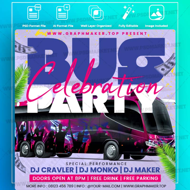 party-bus-templates-in-psd-vector.jpg Download Party Bus Templates in PSD & Vector