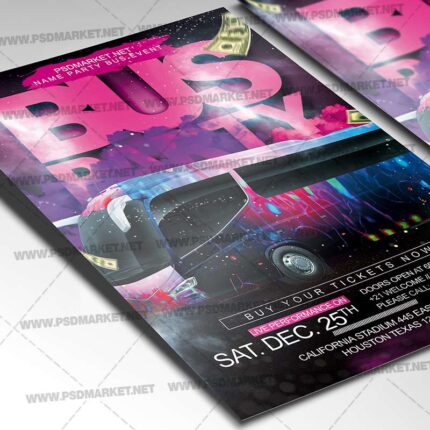 Download Party Bus PSD Template 2
