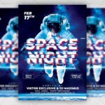 Space Night - Flyer PSD Template | ExclusiveFlyer