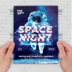Space Night - Flyer PSD Template | ExclusiveFlyer