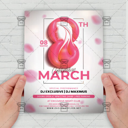 8 March Celebration - Flyer PSD Template | ExclusiveFlyer