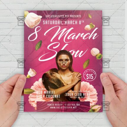 8 March Show - Flyer PSD Template | ExclusiveFlyer