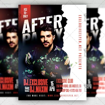 After Party - Flyer PSD Template | ExclusiveFlyer