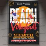 Download Beach Volleyball PSD Template 1
