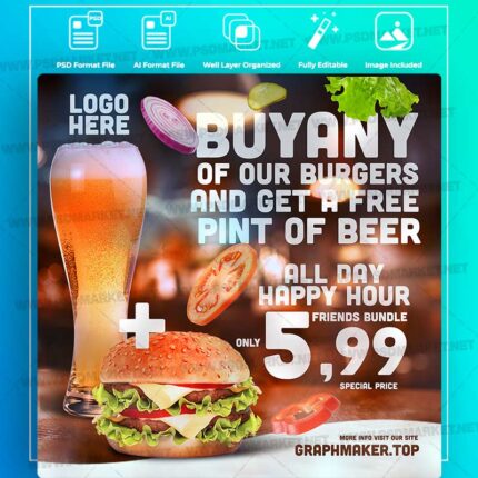 Download Burger Pub Templates in PSD & Vector