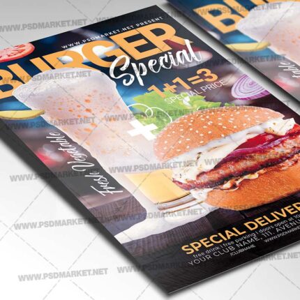 Download Burger Pub PSD Template 2