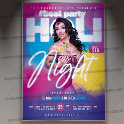 Download Holi Fest PSD Template 1