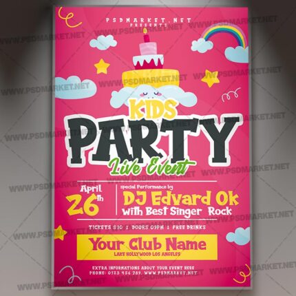 Download Kids Party PSD Template 1