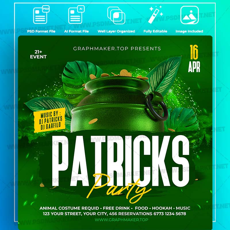 patricks-party-templates-in-psd-vector-2.jpg Download Patricks Party Templates in PSD & Vector