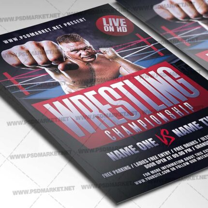 Download Wrestling Event PSD Template 2