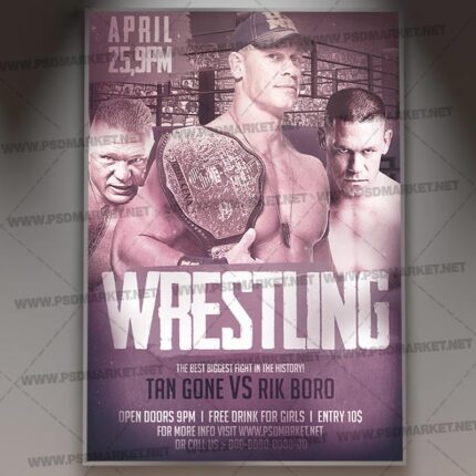 Download Wrestling PSD Template 1