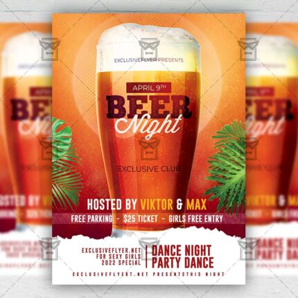 Beer Night - Flyer PSD Template | ExclusiveFlyer