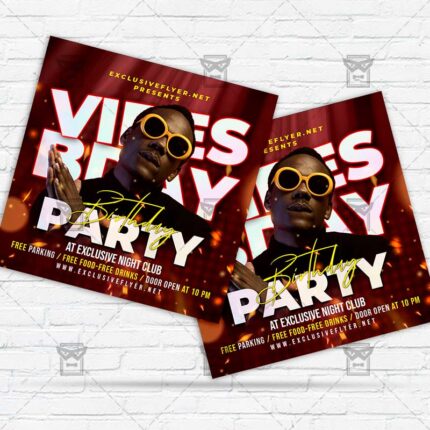 Birthday Vibes - Flyer PSD Template | ExclusiveFlyer