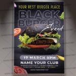 Download Black Burger PSD Template 1