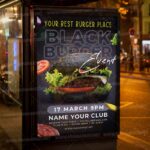 Download Black Burger PSD Template 3