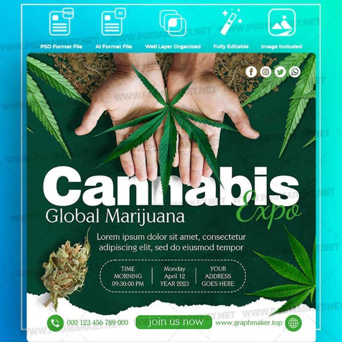 Download Cannabis Templates in PSD & Vector PSDmarket