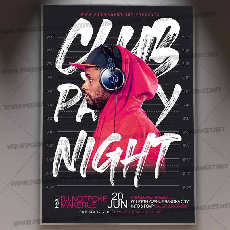 club_party_night_psd_template_1.jpg Club Party Night PSD Template - Image 1