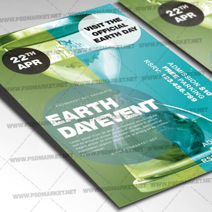 Download Earth Day Night PSD Template 2