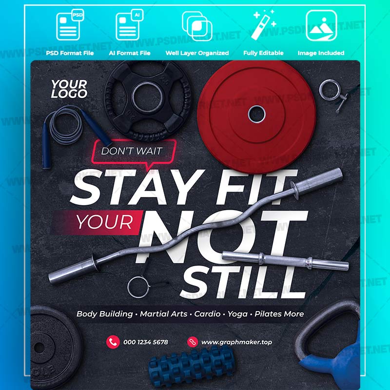 fitness-templates-in-psd-vector.jpg Download Fitness Templates in PSD & Vector