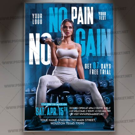 Download Fitness PSD Template 1