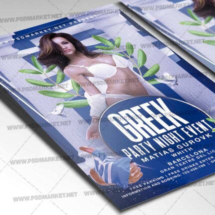 Download Greek Party PSD Template 2