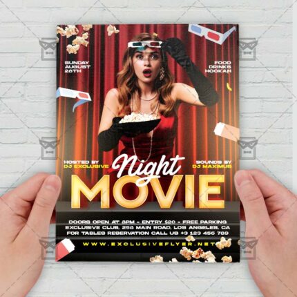 Movie Night - Flyer PSD Template | ExclusiveFlyer
