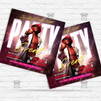 Party Event - Flyer PSD Template | ExclusiveFlyer