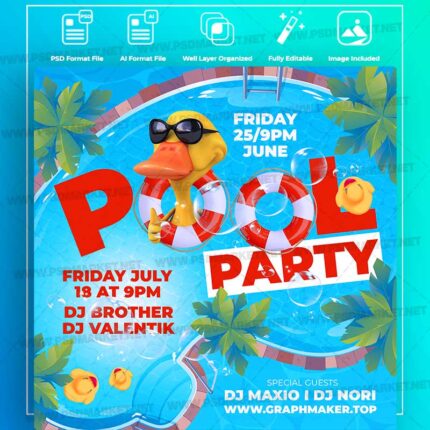 Download Pool Party Event Templates in PSD & Vector