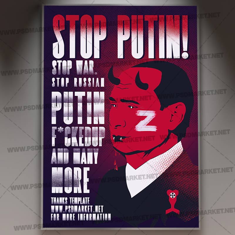 stop_putin_free_psd_template_1.jpg Stop Putin Free PSD Template - Image 1