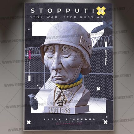 Download Stop War Free PSD Template 1