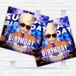 Sunday Birthday - Flyer PSD Template | ExclusiveFlyer