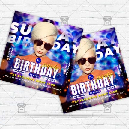 Sunday Birthday - Flyer PSD Template | ExclusiveFlyer