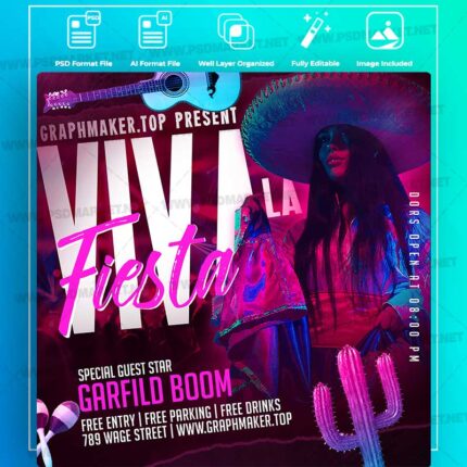 Download Viva La Fiesta Templates in PSD & Vector