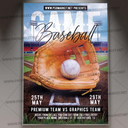Download Baseball PSD Template 1