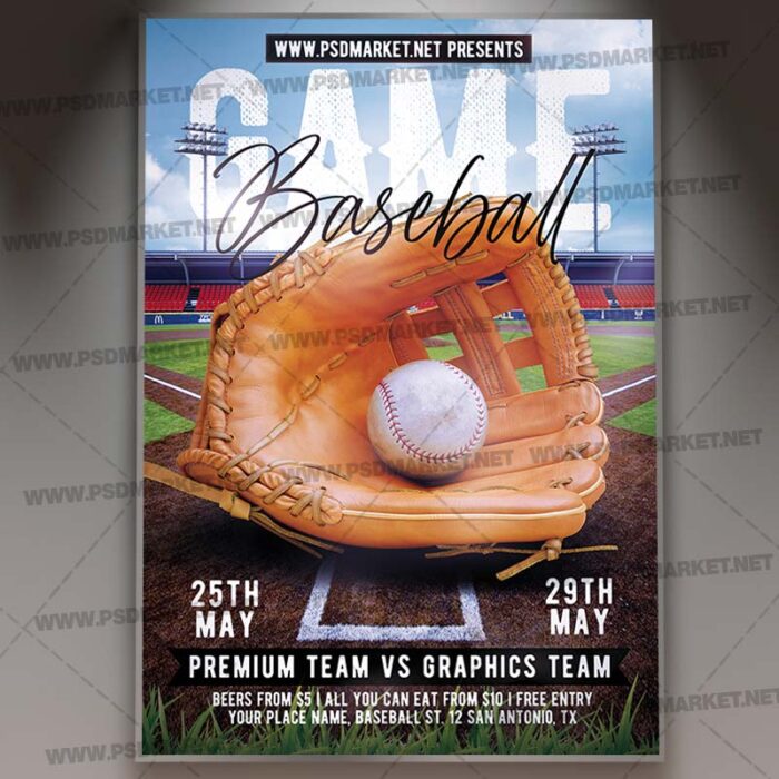 Download Baseball Tournament Flyer - PSD Template | PSDmarket