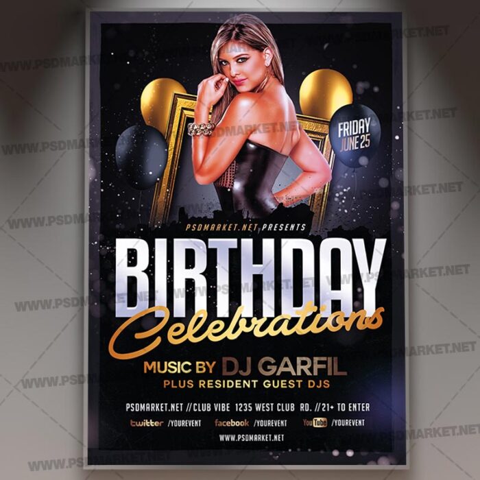 Download VIP Party Night Flyer - PSD Template | PSDmarketAfrican Flyer