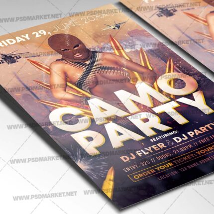 Download Camo Party PSD Template 2