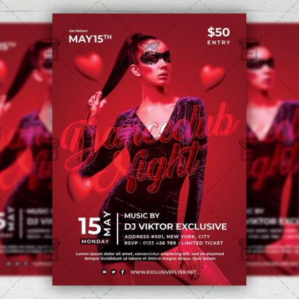 Danceclub Night - Flyer PSD Template | ExclusiveFlyer